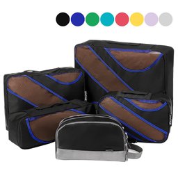 Eono, set di 4 organizzatori da viaggio, con trousse