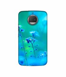 Amazon Brand - Solimo Designer Blue Flower UV Printed Soft Back Case Mobile Cover for Motorola Moto G5S Plus