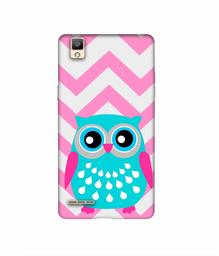 Amazon Brand - Solimo Designer Sky Blue Owl 3D Printed Hard Back Case Mobile Cover for Oppo F1