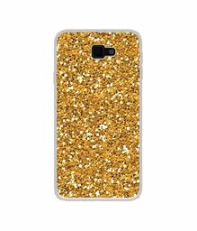 Amazon Brand - Solimo Designer Golden Sparkle UV Printed Soft Back Case Mobile Cover for Samsung Galaxy J7 Prime