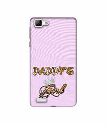 Amazon Brand - Solimo Designer Daddy's Girl in Glitter Pattern 3D Printed Hard Back Case Mobile Cover for Vivo V1