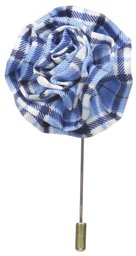 Michelson's Men's Plaid Lapel Pin, Blue