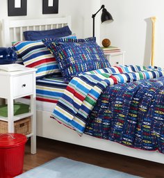 Pinzon Kids Printed Canoe/Multi Stripe Twin Duvet Cover