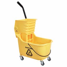 AmazonCommercial - cubeta y escurridor para mopa (renovado), Side Press, Amarillo, 35 QT