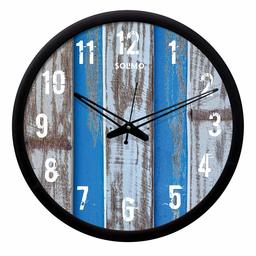 Amazon Brand - Solimo 12-inch Wall Clock - Desginer (Silent Movement, Black Frame), SC-1016