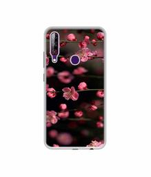 Amazon Brand - Solimo Designer Pink Flowers UV Printed Soft Back Case Mobile Cover for LG W30 Pro