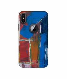 Amazon Brand - Solimo Designer Color Blog On Canvas 3D Printed Hard Back Case Mobile Cover for Apple iPhone X (Logo Cut)