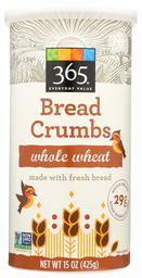 365 Everyday Value, Bread Crumbs, Whole Wheat, 15 oz