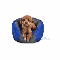 AmazonBasics Water-Resistant Pet Bed - Oval, Royal Blue, 18.9 Inch