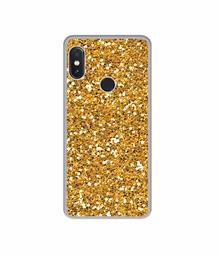 Amazon Brand - Solimo Designer Golden Sparkle UV Printed Soft Back Case Mobile Cover for Mi Redmi Note 5 Pro