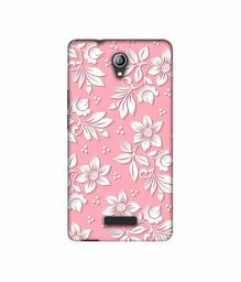 Amazon Brand - Solimo Designer White Flower Pattern 3D Printed Hard Back Case Mobile Cover for Micromax Canvas Pace 4G Q416