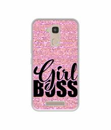 Amazon Brand - Solimo Designer Girl Boss On Pink Sparkle UV Printed Soft Back Case Mobile Cover for Intex Elyt E7