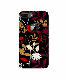 Amazon Brand - Solimo Designer Flower Bunch Pain On Cloth 3D Printed Hard Back Case Mobile Cover for Apple iPhone 8 Plus (with Logo Cut)