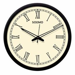 Amazon Brand - Solimo 12-inch Wall Clock - Desginer (Silent Movement, Black Frame), SC-1090