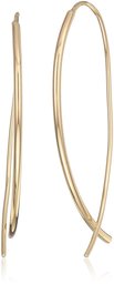 18k Yellow Gold Plated Sterling Silver Hard Wire Threader Earrings