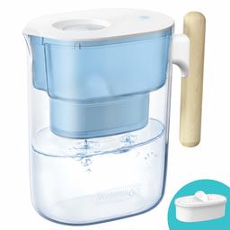 Waterdrop Chubby NSF Certified 10-Cup Water Filter Pitcher with 1 Filter, Long-Lasting (200 gallons), 5X Times Lifetime Filtration Jug, Reduces Lead, Fluoride, Chlorine and More, BPA Free, Blue