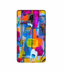 Amazon Brand - Solimo Designer Multicolor Box Texture 3D Printed Hard Back Case Mobile Cover for Samsung Galaxy Note 4