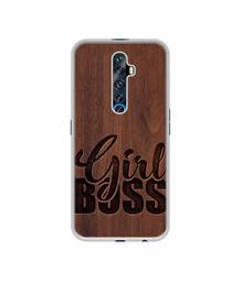 Amazon Brand - Solimo Designer Girl Boss On Wood UV Printed Soft Back Case Mobile Cover for Oppo Reno 2Z