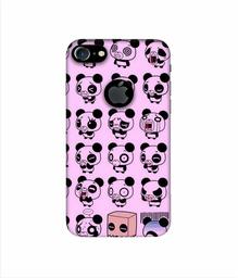 Amazon Brand - Solimo Designer Panda Experation 3D Printed Hard Back Case Mobile Cover for Apple iPhone 7 (with Logo Cut)