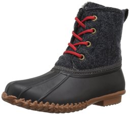 206 Collective Rainier Duck Boot Rain, Black/Grey, UK 6