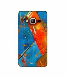 Amazon Brand - Solimo Designer Sky Blue and Orange Canvas 3D Printed Hard Back Case Mobile Cover for Samsung Z2