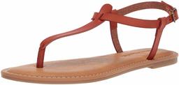 Amazon Essentials Women's Casual Thong with Ankle Strap Sandal, tan, 6.5 B US