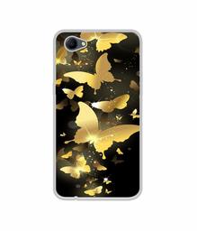 Amazon Brand - Solimo Designer Golden Butterfly Pattern UV Printed Soft Back Case Mobile Cover for Oppo A3