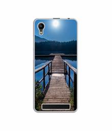 Amazon Brand - Solimo Designer Wooden Beach UV Printed Soft Back Case Mobile Cover for Mobiistar C1 Lite