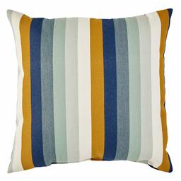 Amazon Brand – Rivet Mid-Century Outdoor Striped Throw Pillow - 17 x 17 Inch, Pacific