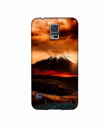 Amazon Brand - Solimo Designer Volcano 3D Printed Hard Back Case Mobile Cover for Samsung Galaxy S5 i9600