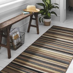 Amazon Brand – Stone & Beam Contemporary Striped Runner Rug, 2' 6