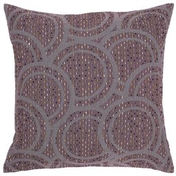 Amazon Brand – Rivet Modern Abstract Circle Throw Pillow Cover - 20 x 20 Inch, Purple