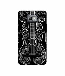 Amazon Brand - Solimo Designer White Gitar On Black 3D Printed Hard Back Case Mobile Cover for Samsung Galaxy S2