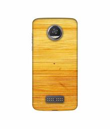 Amazon Brand - Solimo Designer Yellow Brush Texture 3D Printed Hard Back Case Mobile Cover for Moto Z2 Play