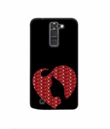 Amazon Brand - Solimo Designer Heart Shape Lady with Glitter 3D Printed Hard Back Case Mobile Cover for LG K10