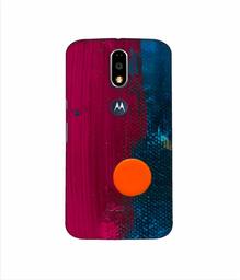 Amazon Brand - Solimo Designer Pink and Blue Brush Texture 3D Printed Hard Back Case Mobile Cover for Motorola Moto G4 Plus (with Logo Cut)