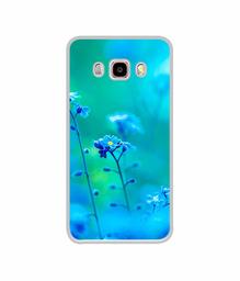 Amazon Brand - Solimo Designer Blue Flower UV Printed Soft Back Case Mobile Cover for Samsung Galaxy J5 (2016)