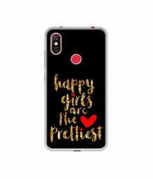 Amazon Brand - Solimo Designer Happy Girls are The Prettiest UV Printed Soft Back Case Mobile Cover for Redmi Note 6 Pro