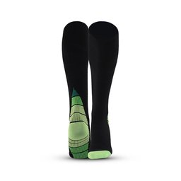 Umi Essentials Chaussettes unisexes, noir et vert