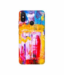 Amazon Brand - Solimo Designer Multicolor Canvas Paint 3D Printed Hard Back Case Mobile Cover for Motorola One Power