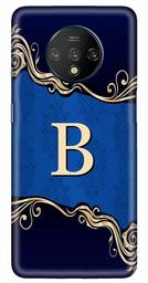 Amazon Brand - Solimo Designer Blue Pattern Alphabet-B 3D Printed Hard Back Case Mobile Cover for OnePlus 7T