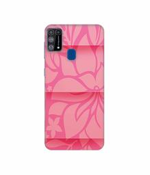 Amazon Brand - Solimo Designer Pink Flower Banch Print On Cloth 3D Printed Hard Back Case Mobile Cover for Samsung Galaxy M31