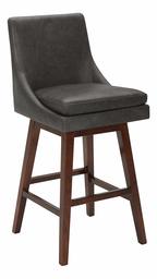 Amazon Brand – Stone & Beam Alaina Contemporary Leather High-Back Swivel Seat Bar Stool, 43