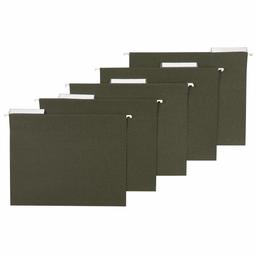 AmazonBasics Recycled Hanging Folders, Letter Size, Standard Green, 25-Pack