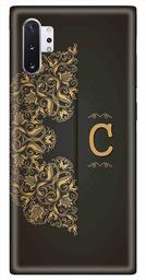 Amazon Brand - Solimo Designer Black Pattern Alphabet-C 3D Printed Hard Back Case Mobile Cover for Samsung Galaxy Note 10 Plus