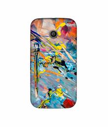 Amazon Brand - Solimo Designer Paint Texture 3D Printed Hard Back Case Mobile Cover for Motorola Moto E 1st Generation