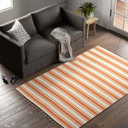 Amazon Brand – Stone & Beam Los Altos Striped Dhurrie Farmhouse Area Rug, 5' x 7' 6