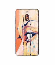 Amazon Brand - Solimo Designer Potrat On Wood 3D Printed Hard Back Case Mobile Cover for Nokia 2.1