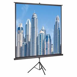 AmazonBasics - Pantalla de proyector de 113 pulgadas (287 cm) 4K/8K Ultra HDR 3D Ready (1:1) serie trípode