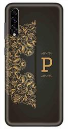 Amazon Brand - Solimo Designer Black Pattern Alphabet-P 3D Printed Hard Back Case Mobile Cover for Samsung Galaxy A50s